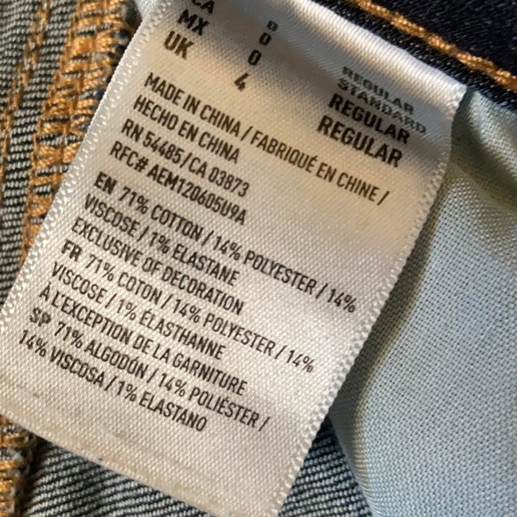 American Eagle Tomgirl Jeans size 0 (fit 2-4) - Picture 6 of 8